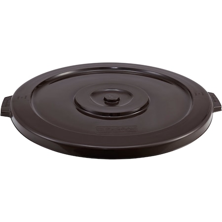 Global Industrial Plastic Trash Can Lid, 44 Gallon, Brown 240463BN